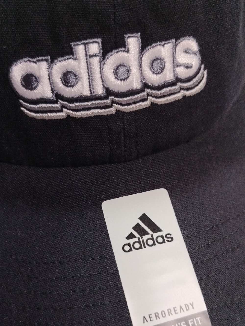 adidas Black Cap with White Embroidered Logo Unisex - Picture 4 of 7